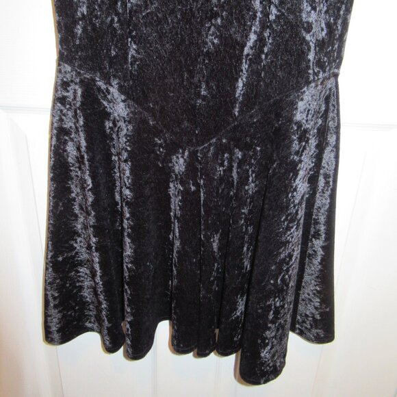 Rare Vintage Lip Service Crushed Velvet Mermaid Fishtail Morticia Skirt Black Sm - Picture 11 of 12